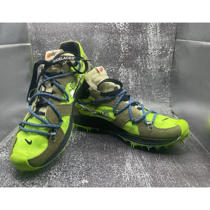 NIKE x OFF-WHITE Waffle Racer Electric Green Size 8W Brand New (Deadsttock)