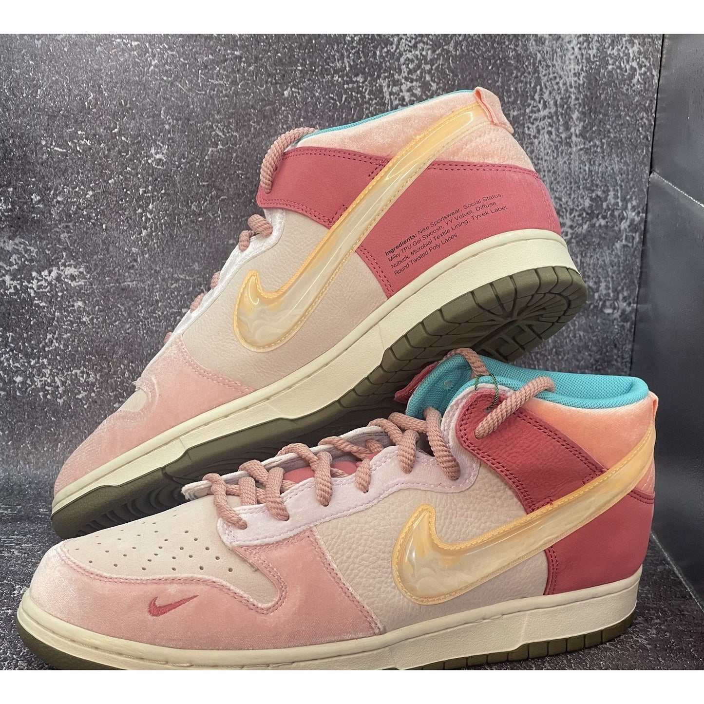 Size 11 - Social Status x Nike Dunk Mid Strawberry Milk NEW $110!