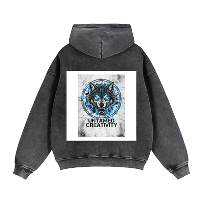 Zip-Through Boxy Fleece Hoodie