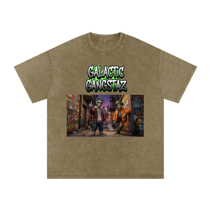 Snow Washed Oversized Cotton T-Shirt