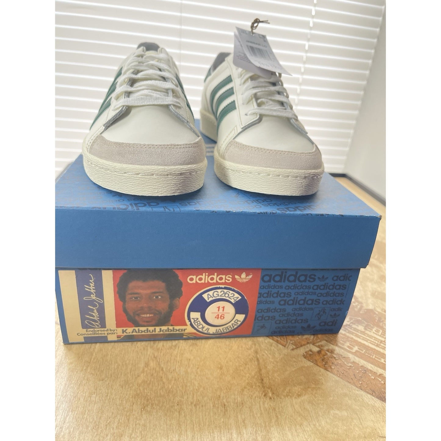 adidas Originals Jabbar OG LO Off White Dark Green IH5298 Men's Size 11.5