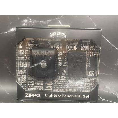Genuine Zippo Lighter Jack Daniel’s Whiskey Flask Gift Set - Unfired NOS - Origi