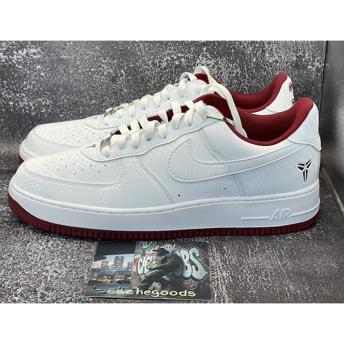 Nike Kobe Air Force 1 Low White Team Red Men's Shoes IB0018-101 11M