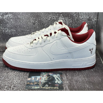 Nike Kobe Air Force 1 Low White Team Red Men's Shoes IB0018-101 11M