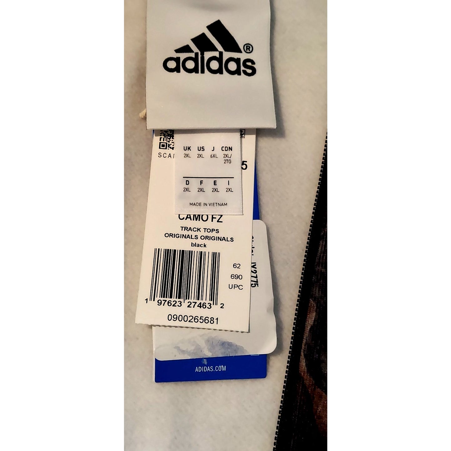 Adidas Camo Hooded Full-Zip 2XL