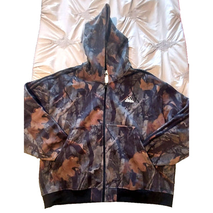 Adidas Camo Hooded Full-Zip 2XL
