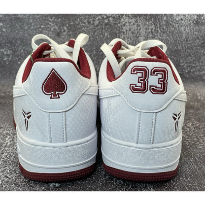 Nike Kobe Air Force 1 Low White Team Red Men's Shoes IB0018-101 11M