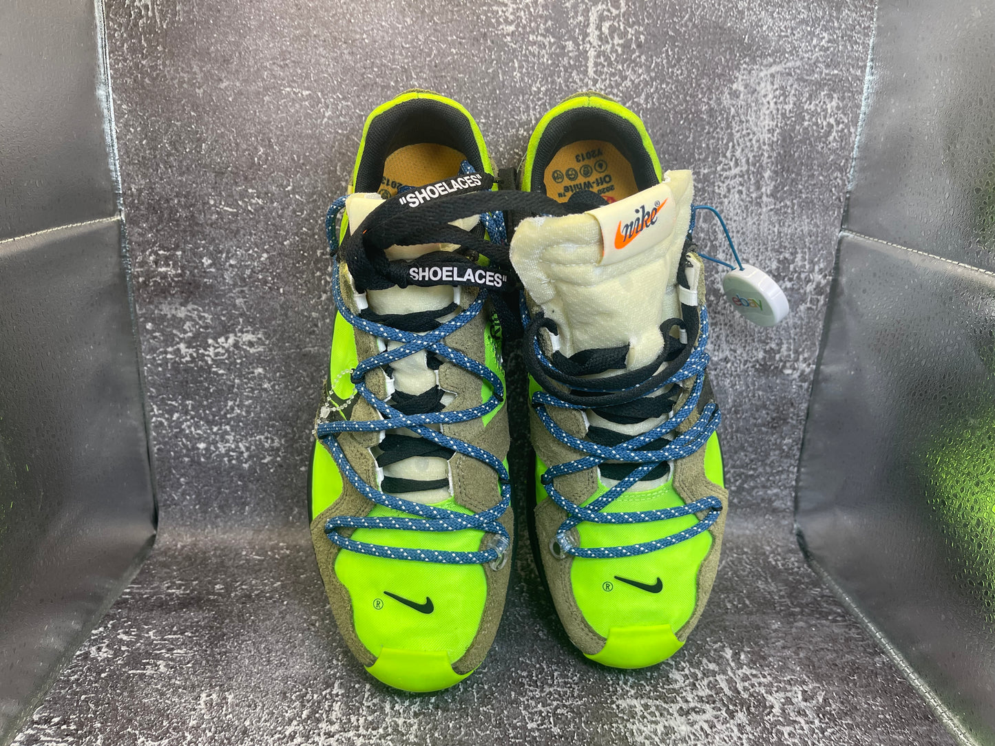 Nike Zoom Terra Kiger 5 x Off-White Electric Green / Black CD8179-300 - Size 8 (No Box)