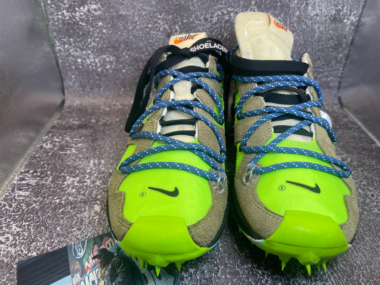 Nike Zoom Terra Kiger 5 x Off-White Electric Green / Black CD8179-300 - Size 8 (No Box)