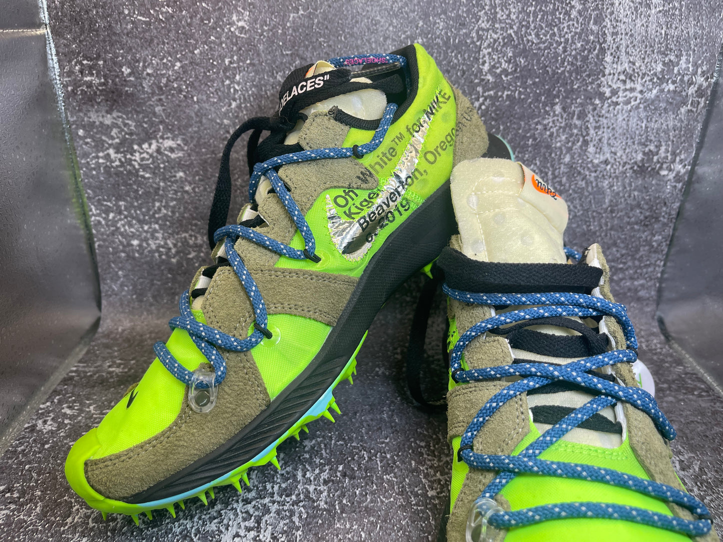 Nike Zoom Terra Kiger 5 x Off-White Electric Green / Black CD8179-300 - Size 8 (No Box)