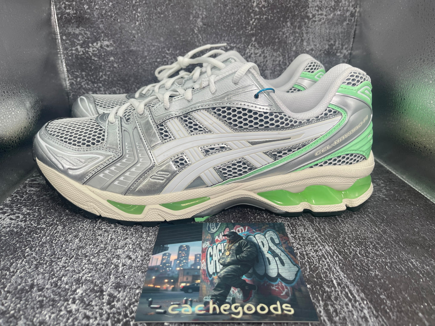 ASICS Gel-Kayano 14 'Silver/Lime' Men's Sneakers