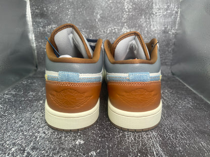 Air Jordan 1 SE Low 'Repaired Denim Swoosh' Men's Sneakers