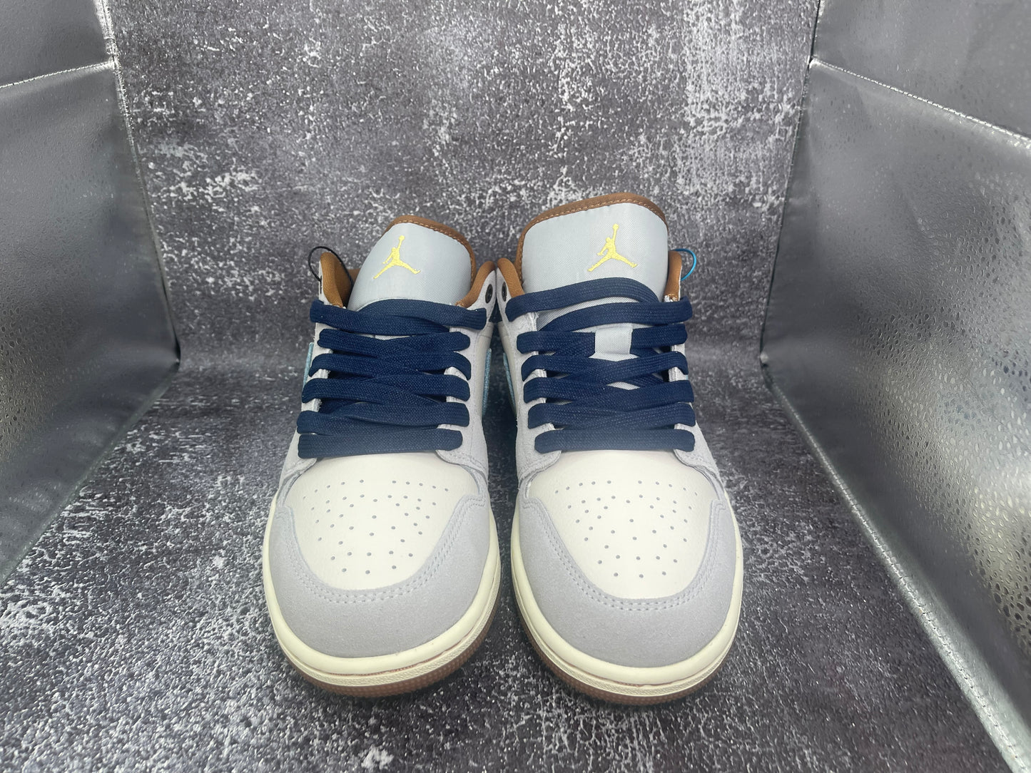 Air Jordan 1 SE Low 'Repaired Denim Swoosh' Men's Sneakers