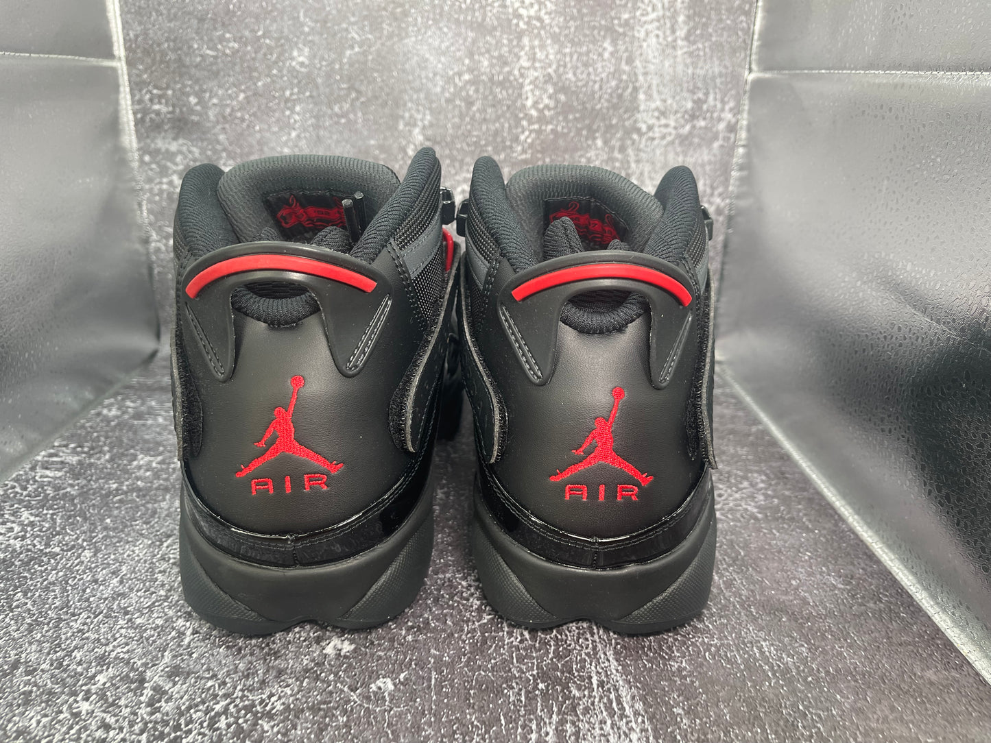 Air Jordan 6 Rings 'Fire Red' Men's Sneakers - Black/Red