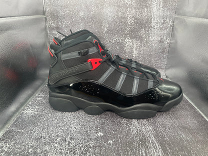Air Jordan 6 Rings 'Fire Red' Men's Sneakers - Black/Red