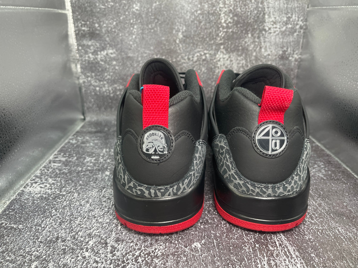 Air Jordan Spizike Low 'Bred' Men's Sneakers - Black/Fire Red