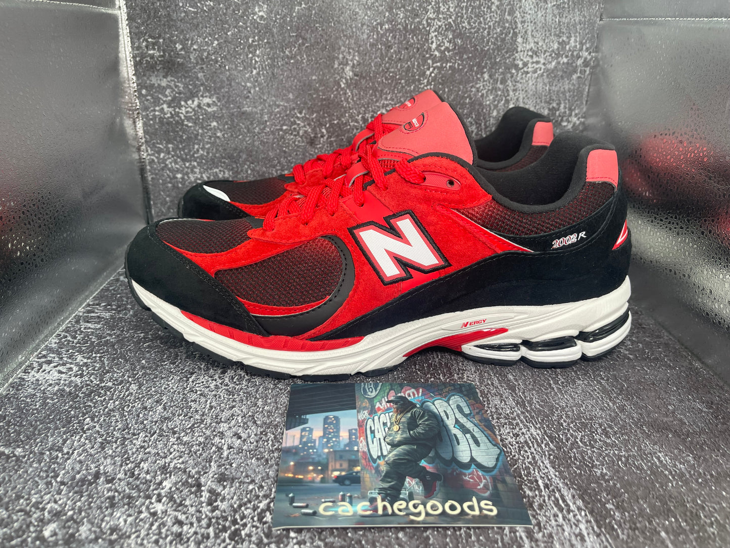 New Balance 2002R 'True Red' Men's Retro Running Sneakers - Red/Black/White