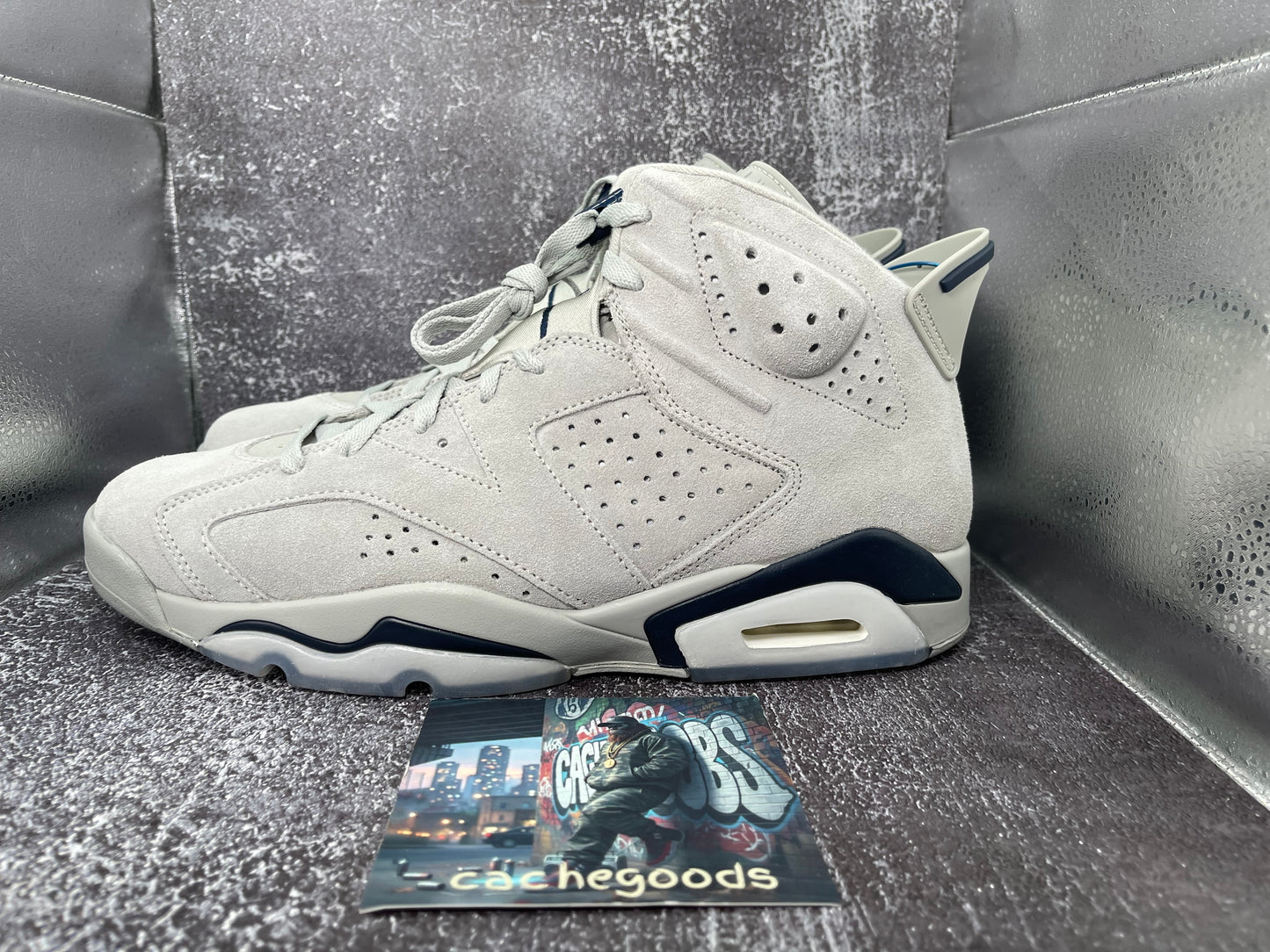 Air Jordan 6 Retro 'Magnet/College Navy' Men's Size 12