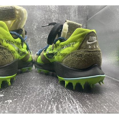 NIKE x OFF-WHITE Waffle Racer Electric Green Size 8W Brand New (Deadsttock)
