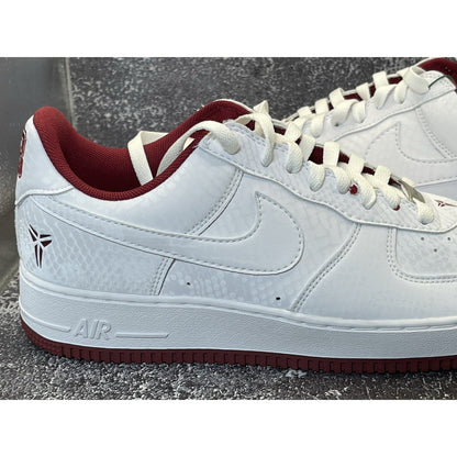 Nike Kobe Air Force 1 Low White Team Red Men's Shoes IB0018-101 11M