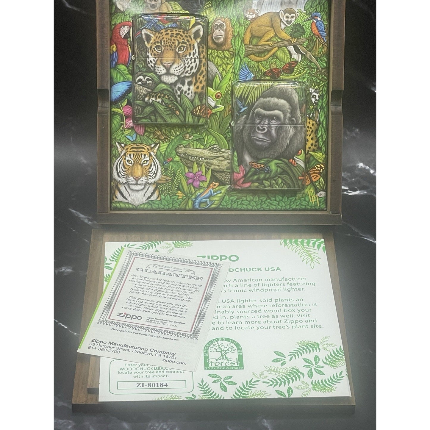Zippo 25th Anniversary "Mysteries of the Forest" Limited Edition Set - Woodchuck