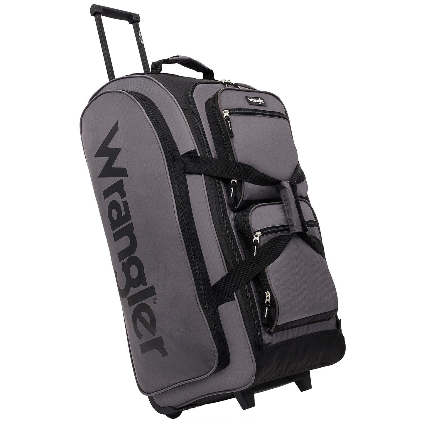 Wrangler Wesley Rolling Duffel Bag Charcoal Grey Large 30” Travel Bag…