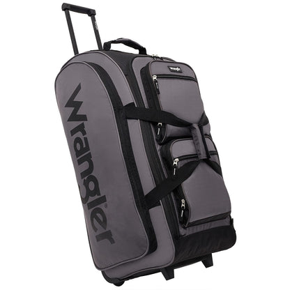 Wrangler Wesley Rolling Duffel Bag Charcoal Grey Large 30” Travel Bag…