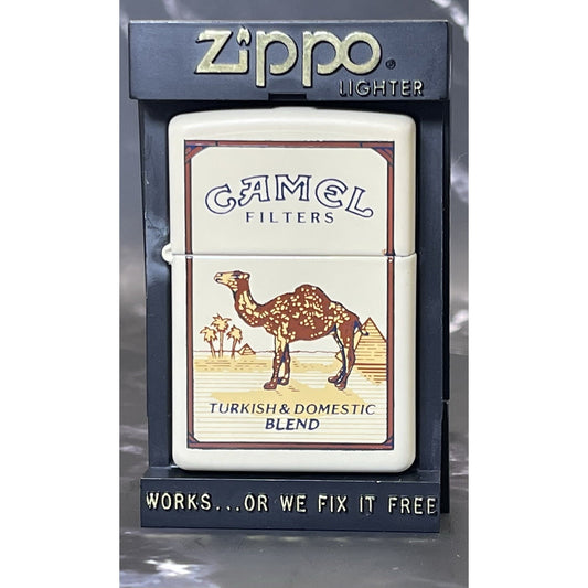 intage 1998 Camel Cigarettes Zippo Lighter - XIV Date Code - Cream Matte