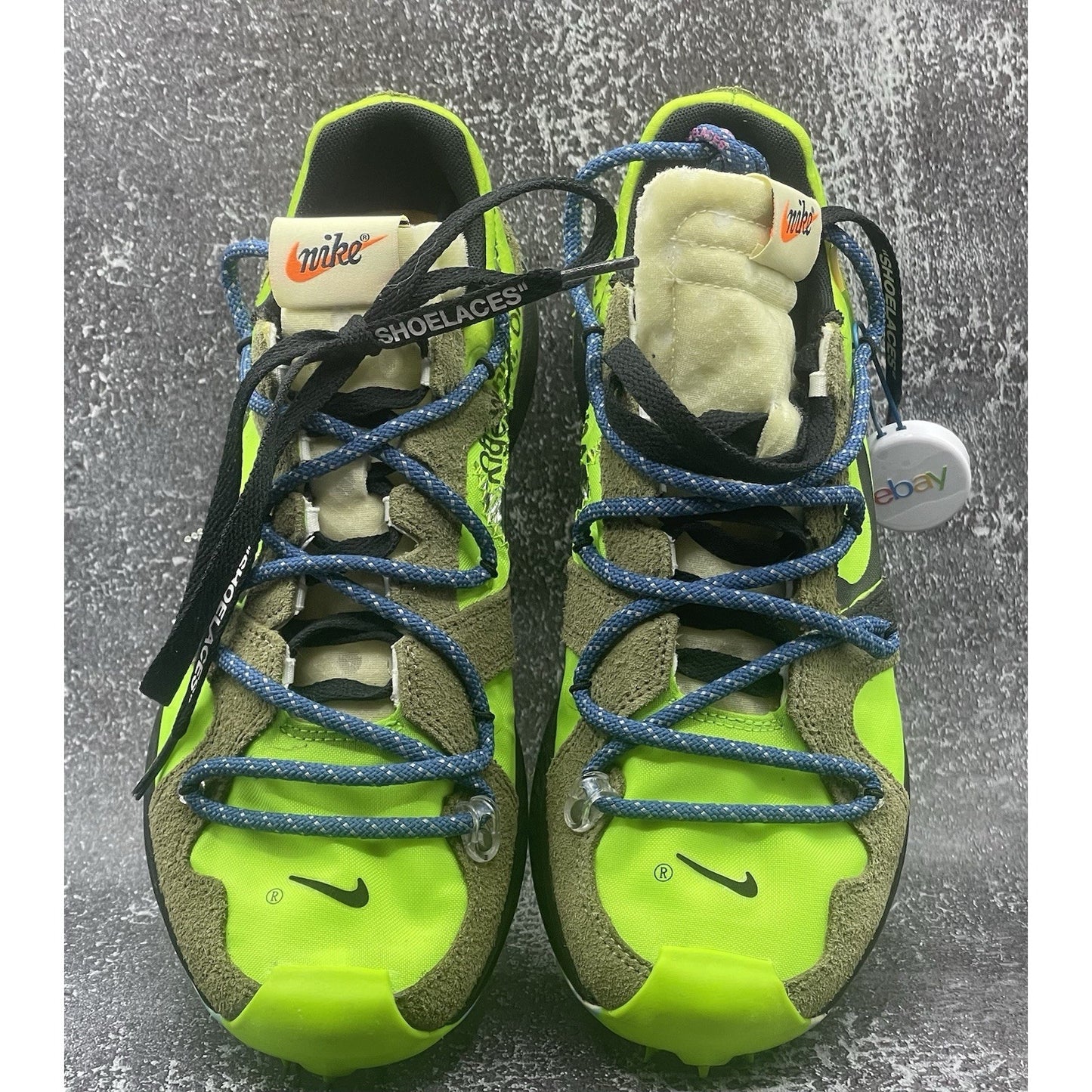 NIKE x OFF-WHITE Waffle Racer Electric Green Size 8W Brand New (Deadsttock)
