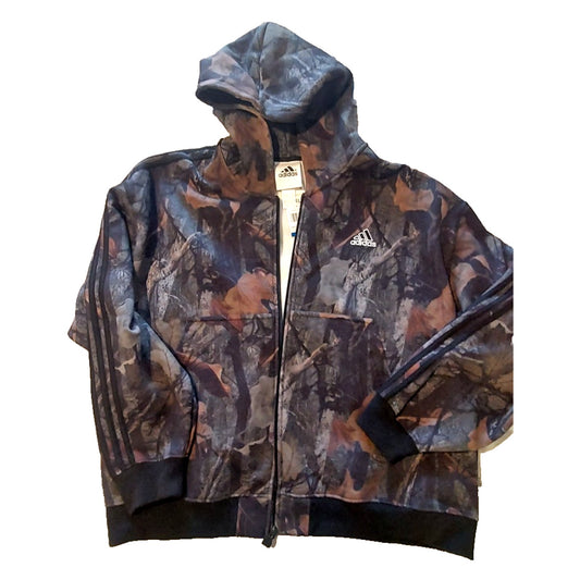 Adidas Camo Hooded Full-Zip 2XL