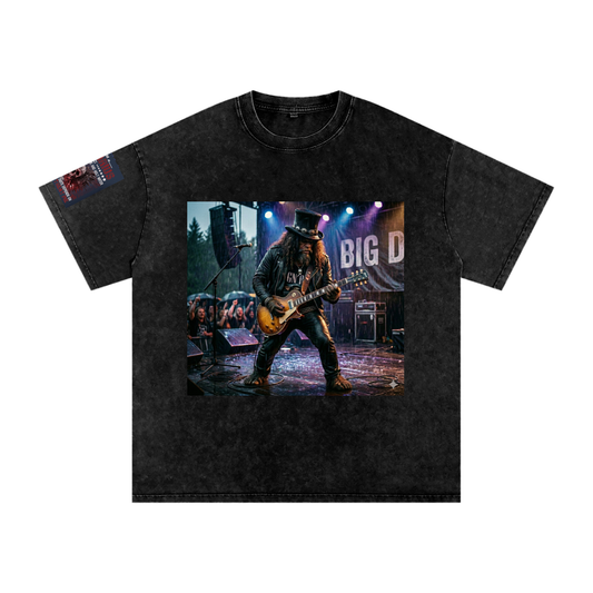 Snow Washed Oversized Cotton T-Shirt