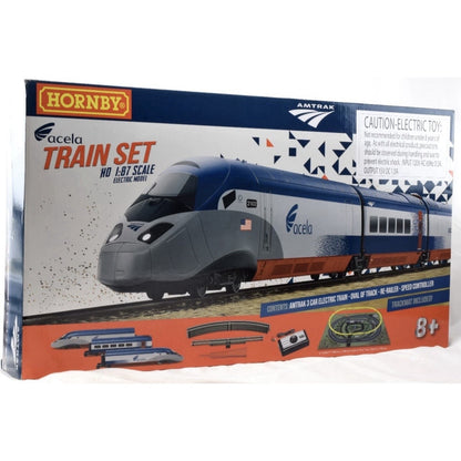 Hornby Amtrak Acela High Speed 1:87 HO Gauge Electric Model Train Set R1000T