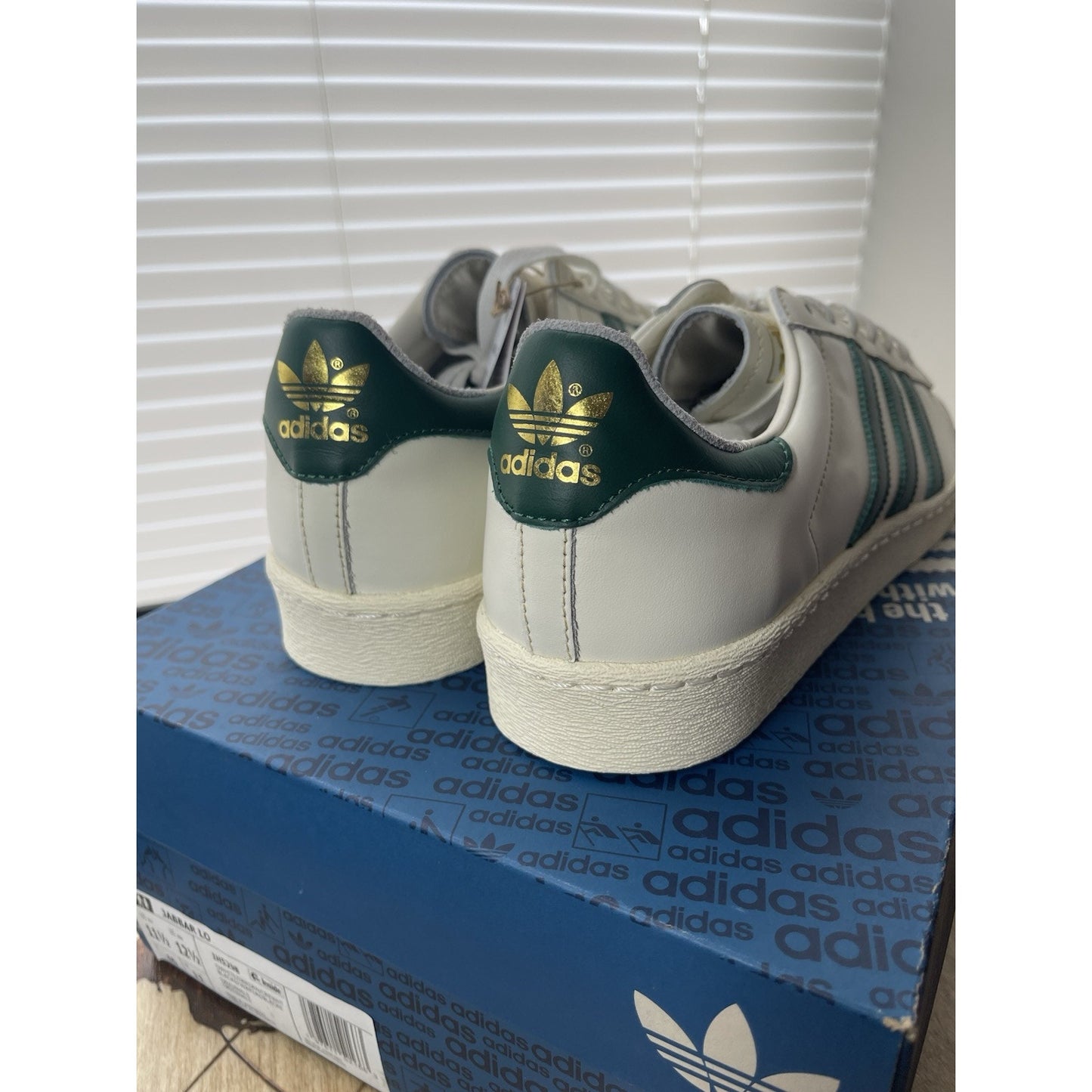 adidas Originals Jabbar OG LO Off White Dark Green IH5298 Men's Size 11.5