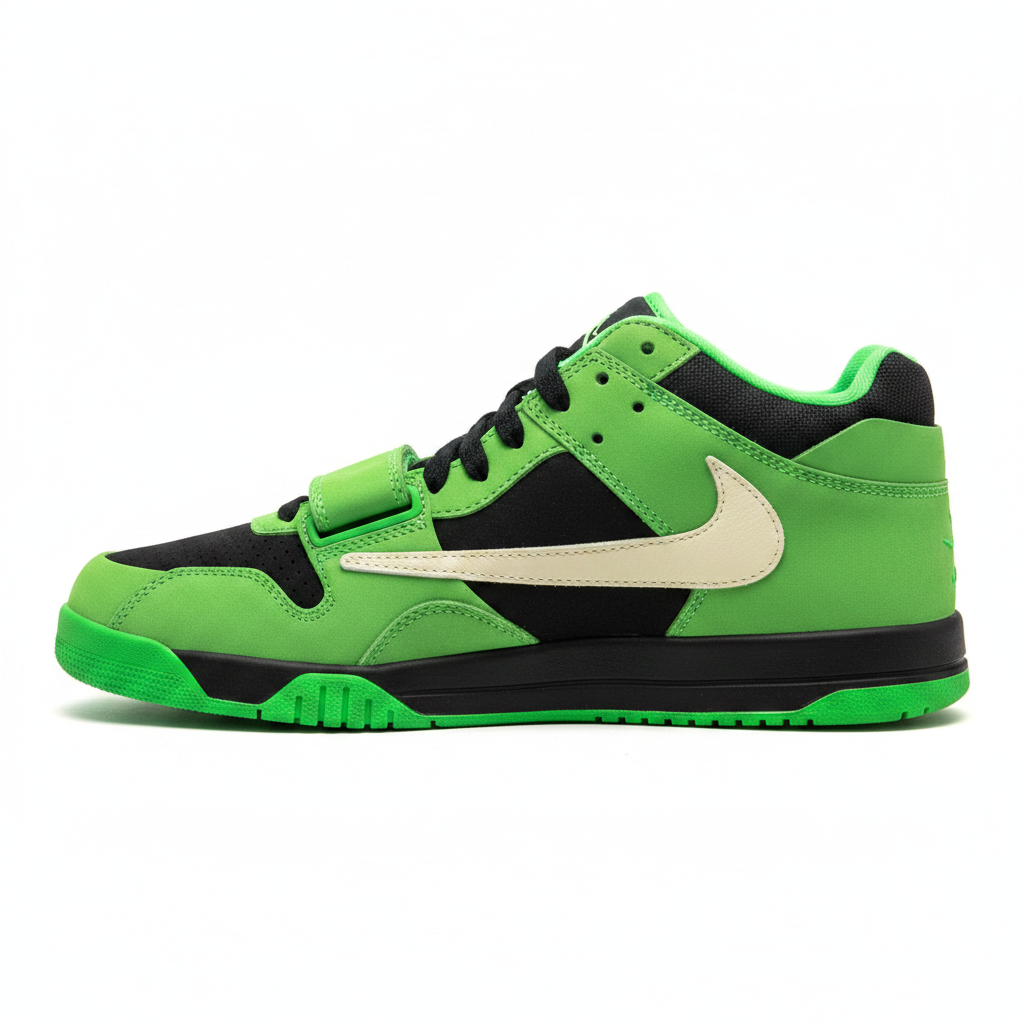 Jordan Travis Scott CJ1 T-Rex Green Spark