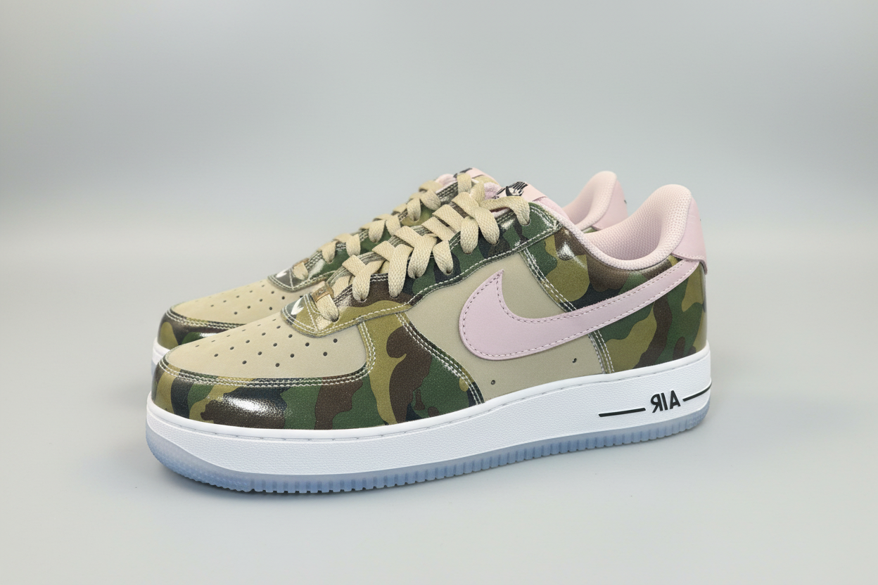 Nike Air Force 1 Low Camo Pink Swoosh