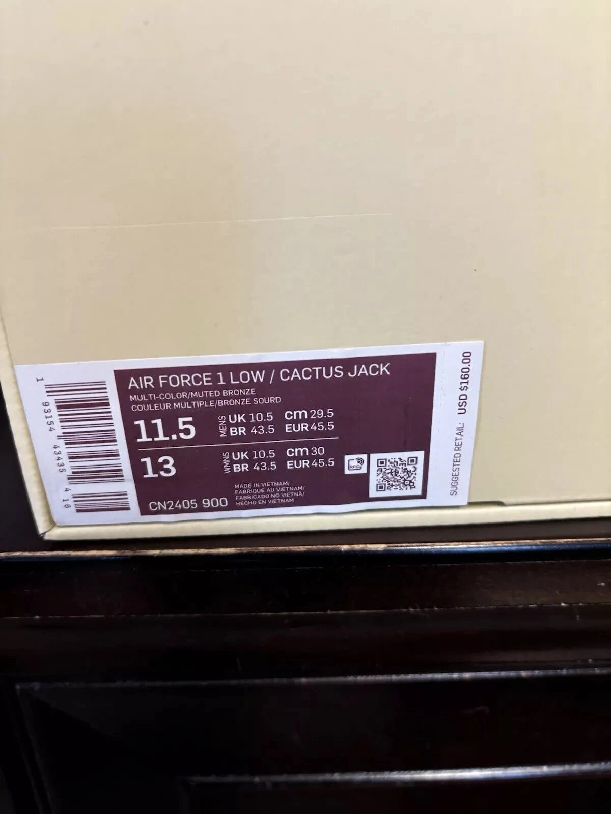 Nike x Travis Scott Air Force 1 Low 'Cactus Jack'