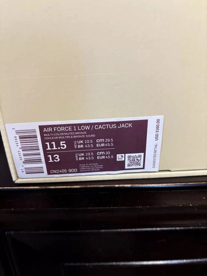 Nike x Travis Scott Air Force 1 Low 'Cactus Jack'