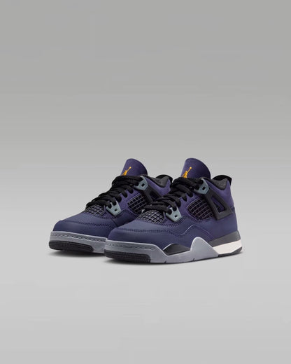 Nike Air Jordan Retro 4 Lakers Imperial Purple Preschool PS Kids Size IB4388 500 13c