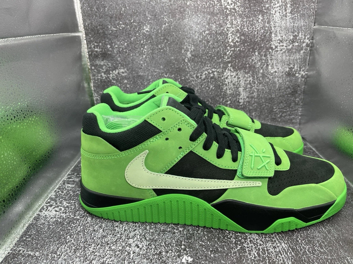 Jordan Travis Scott CJ1 T-Rex Green Spark