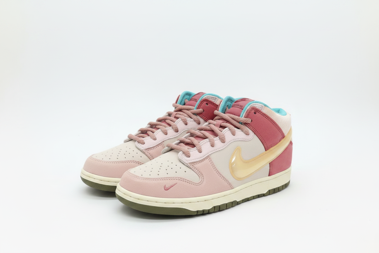 Social Status x Nike Dunk Mid Strawberry Milk HD